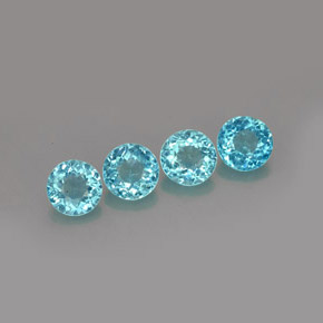  ct natürliche blauer Apatit-Edelsteine, Rundschliff, VS