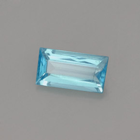 0,67 ctw natürlicher blauer Apatit, Baguette, VS