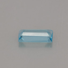 0,67 ctw natürlicher blauer Apatit, Baguette, VS
