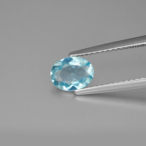 0,72 ctw natürlicher blauer Apatit, Oval Schliff, VVS-VS