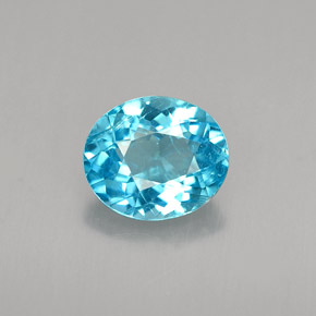 1,02 ctw natürlicher blauer Apatit, Oval Schliff, VS