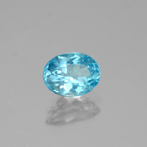 0,96 ctw natürlicher blauer Apatit, Oval Schliff, VS