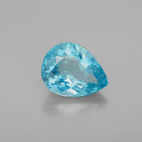 1,61 ctw natürlicher blauer Apatit, Birnenform, VS