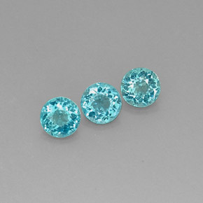  ct natürliche blauer Apatit-Edelsteine, Rundschliff, VS