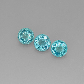  ct natürliche blauer Apatit-Edelsteine, Rundschliff, VS