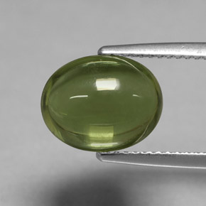4,77 ctw natürlicher grüner Apatit, Oval Schliff, Transparent