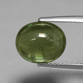 4,46 ctw natürlicher grüner Apatit, Oval Schliff, Transparent