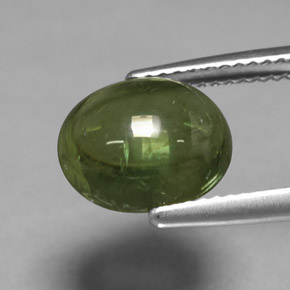 4,46 ctw natürlicher grüner Apatit, Oval Schliff, Transparent