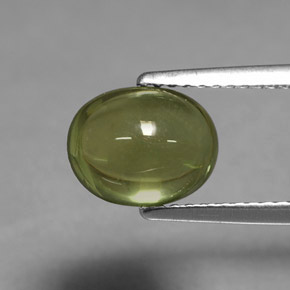 2,91 ctw natürlicher grüner Apatit, Oval Schliff, Transparent