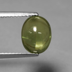 2,91 ctw natürlicher grüner Apatit, Oval Schliff, Transparent