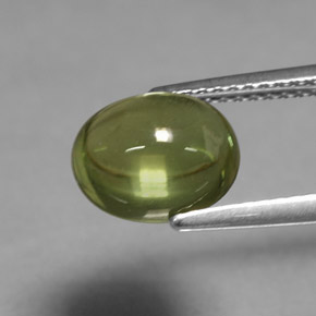 2,91 ctw natürlicher grüner Apatit, Oval Schliff, Transparent
