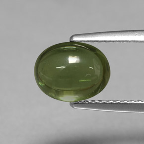 3,07 ctw natürlicher grüner Apatit, Oval Schliff, Transparent