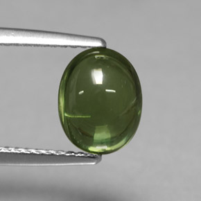 3,07 ctw natürlicher grüner Apatit, Oval Schliff, Transparent