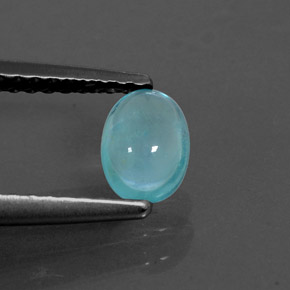 0,52 ctw natürlicher blauer Apatit, Oval Schliff, Transparent
