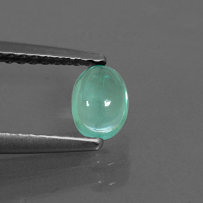 0,47 ctw natürlicher grüner Apatit, Oval Schliff, Transparent