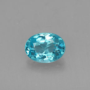 0,64 ctw natürlicher blauer Apatit, Oval Schliff, VVS-VS