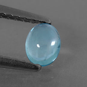 0,39 ctw natürlicher blauer Apatit, Oval Schliff, Transparent