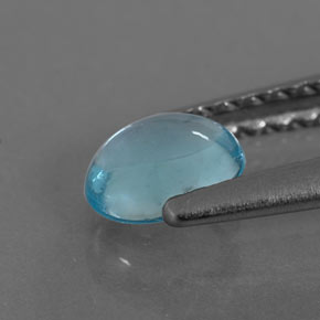 0,39 ctw natürlicher blauer Apatit, Oval Schliff, Transparent