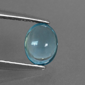 0,58 ctw natürlicher blauer Apatit, Oval Schliff, Transparent