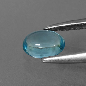 0,58 ctw natürlicher blauer Apatit, Oval Schliff, Transparent