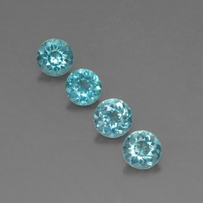  ct natürliche blauer Apatit-Edelsteine, Rundschliff, VVS-VS