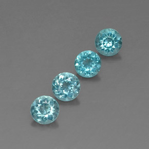  ct natürliche blauer Apatit-Edelsteine, Rundschliff, VVS-VS