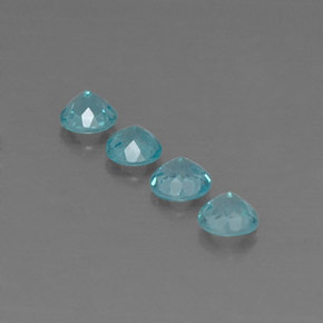  ct natürliche blauer Apatit-Edelsteine, Rundschliff, VVS-VS
