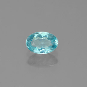 0,45 ctw natürlicher blauer Apatit, Oval Schliff, VVS-VS