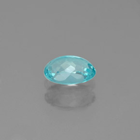 0,45 ctw natürlicher blauer Apatit, Oval Schliff, VVS-VS