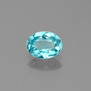 0,51 ctw natürlicher blauer Apatit, Oval Schliff, VVS-VS