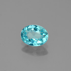 0,51 ctw natürlicher blauer Apatit, Oval Schliff, VVS-VS
