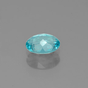 0,51 ctw natürlicher blauer Apatit, Oval Schliff, VVS-VS