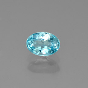 0,57 ctw natürlicher blauer Apatit, Oval Schliff, VS