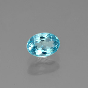 0,57 ctw natürlicher blauer Apatit, Oval Schliff, VS