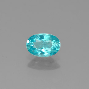 0,44 ctw natürlicher blauer Apatit, Oval Schliff, VS