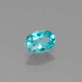 0,44 ctw natürlicher blauer Apatit, Oval Schliff, VS