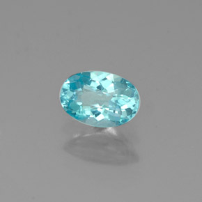 0,54 ctw natürlicher blauer Apatit, Oval Schliff, VS