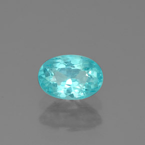 0,57 ctw natürlicher blauer Apatit, Oval Schliff, VS