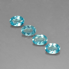  ct natürliche blauer Apatit-Edelsteine, Oval Schliff, VS