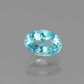 0,48 ctw natürlicher blauer Apatit, Oval Schliff, VS