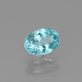 0,48 ctw natürlicher blauer Apatit, Oval Schliff, VS