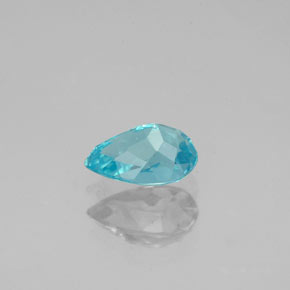 0,83 ctw natürlicher blauer Apatit, Birnenform, VS