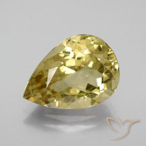 7.11ct Natürlicher Toskana Gelb Apatit, Birnenform, VS