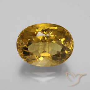 11.10ct Natürlicher Mittleres Gold Apatit, Oval, VS-SI