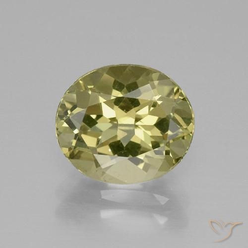 3.14ct Natürlicher grünlich-gelb Apatit, Oval, VVS-VS
