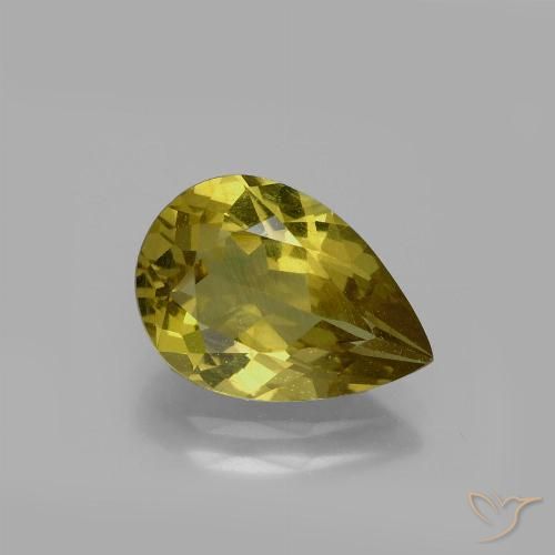 3.29ct Natürlicher Erdiges Gold Apatit, Birnenform, VS