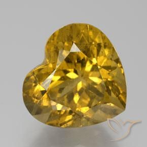 10.63ct Natürlicher Erdiges Gelb Apatit, Herz, VS-SI
