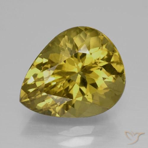 7.15ct Natürlicher Dunkel gelb Apatit, Birnenform, VS