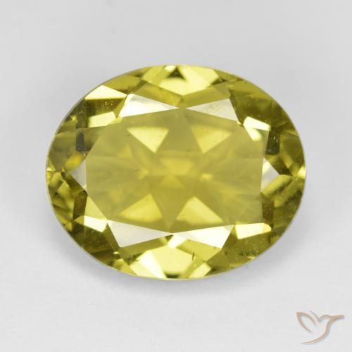 7.19ct Natürlicher hellgelb Apatit, Oval, VS