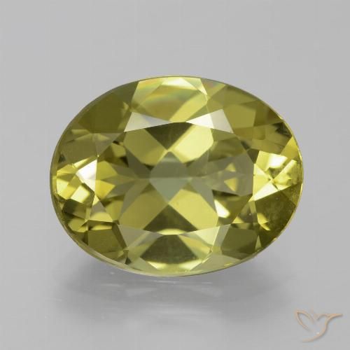 7.34ct Natürlicher Mittelgelb Apatit, Oval, VS